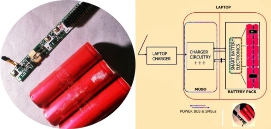 TOSHIBA Laptop-Lithium Battery pcb